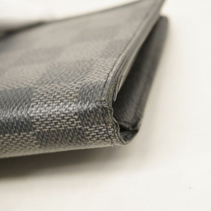 Louis Vuitton Damier Graphite Portefeuille Blazer N62665 Black Men's Long Wallet