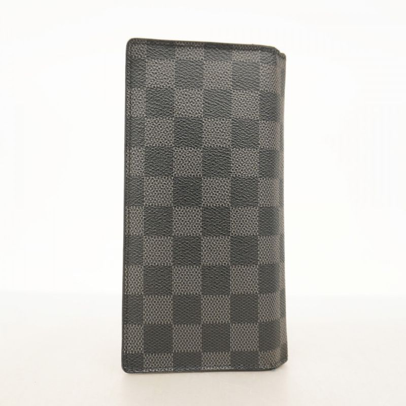 Louis Vuitton Damier Graphite Portefeuille Blazer N62665 Black Men's Long Wallet