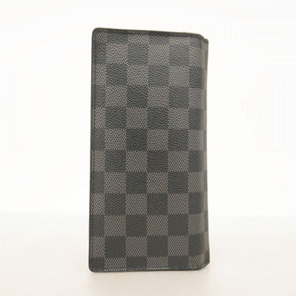 Louis Vuitton Damier Graphite Portefeuille Blazer N62665 Black Men's Long Wallet