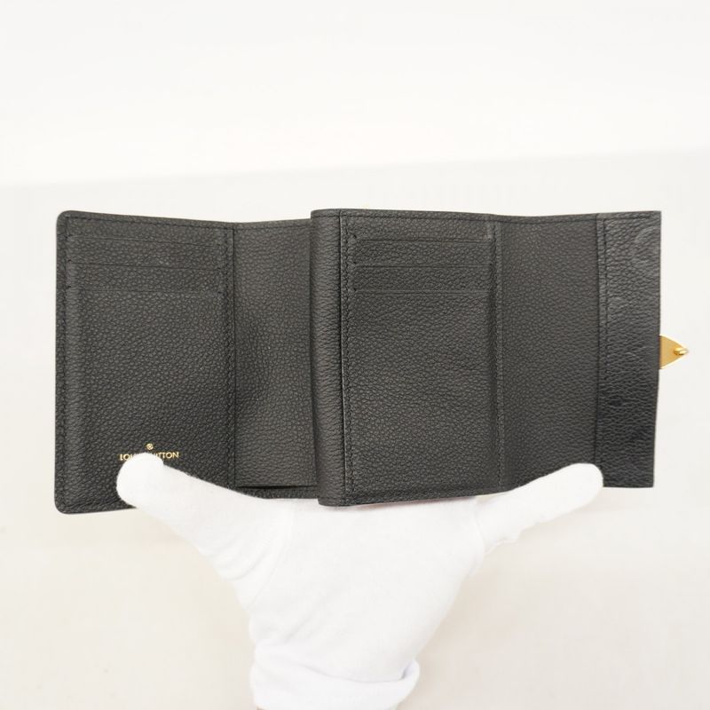 Louis Vuitton Monogram And Empreinte Portefeuille Metis Compact M80880 Noir