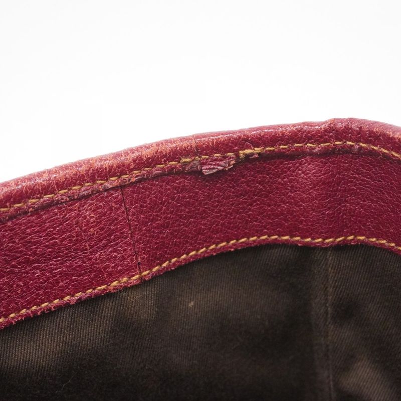 Gucci Tote Bag GG Canvas 113019 Canvas Brown Red Silver Hardware Women's