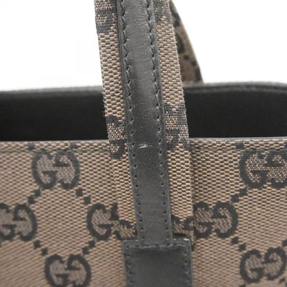 Gucci Handbag GG Canvas 002 1079 Canvas Brown Black Silver Hardware Women