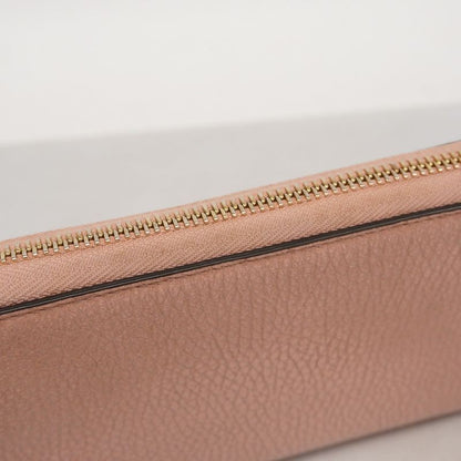 Gucci Long Wallet Interlocking G 449347 Leather Pink Gold Hardware Women
