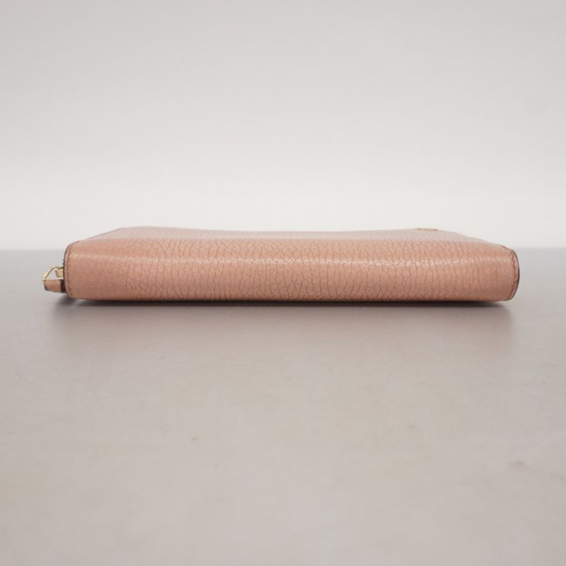 Gucci Long Wallet Interlocking G 449347 Leather Pink Gold Hardware Women