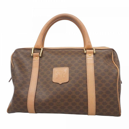 Celine Handbag Macadam PVC Brown Gold Hardware Women