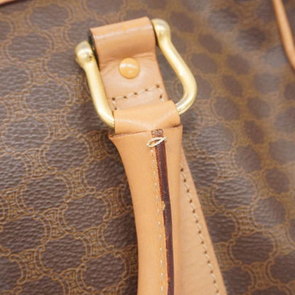 Celine Handbag Macadam PVC Brown Gold Hardware Women