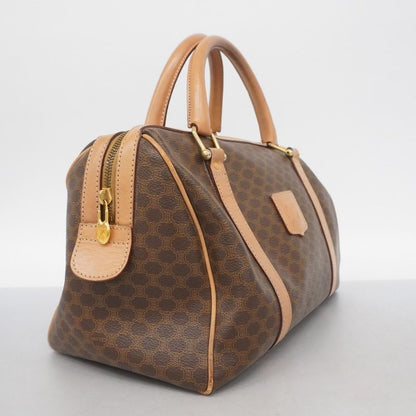 Celine Handbag Macadam PVC Brown Gold Hardware Women
