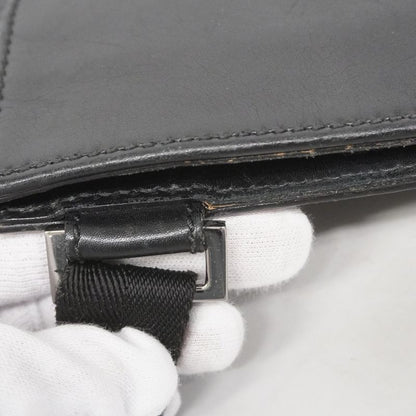 Gucci Shoulder Bag Guccissima 27639 Leather Black Silver Hardware Men's