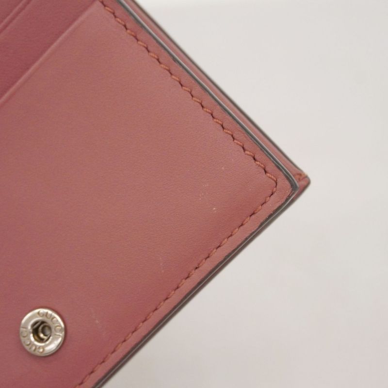 Gucci Wallet GG Blooms 453176 PVC Beige Multicolor Silver Hardware Women