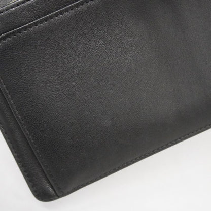 Chanel Long Wallet Camellia Lambskin Black Silver Hardware Women
