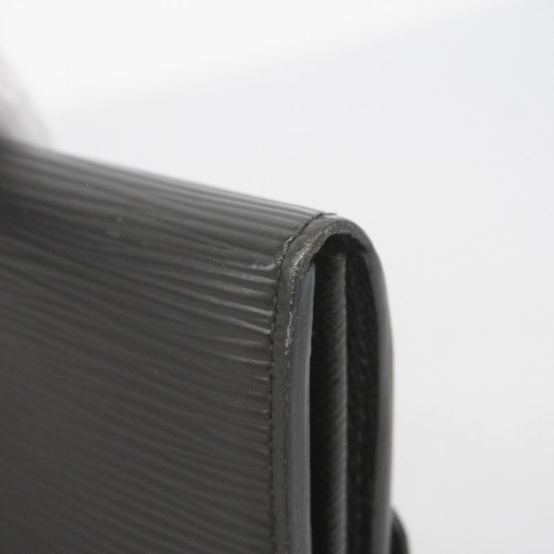 Louis Vuitton Epi Portefeuille Sarah M60582 Noir Black Women