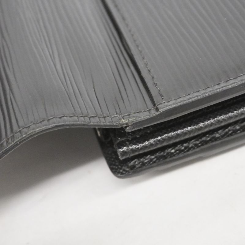 Louis Vuitton Epi Portefeuille Sarah M60582 Noir Black Women