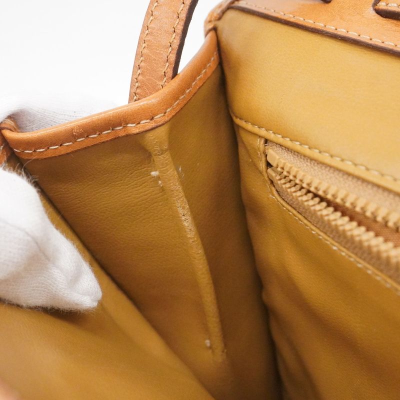 Celine Shoulder Bag Macadam PVC Brown Gold Hardware Women