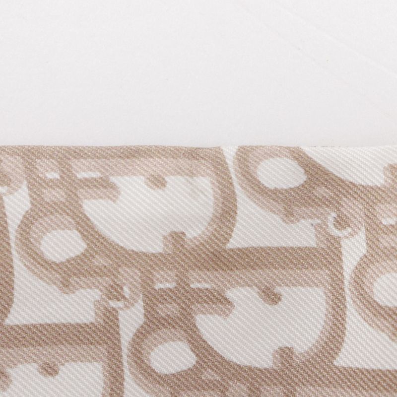 [dior] Christian Dior Mitzah Oblique Ribbon Scarf Silk Beige Women's Scarf