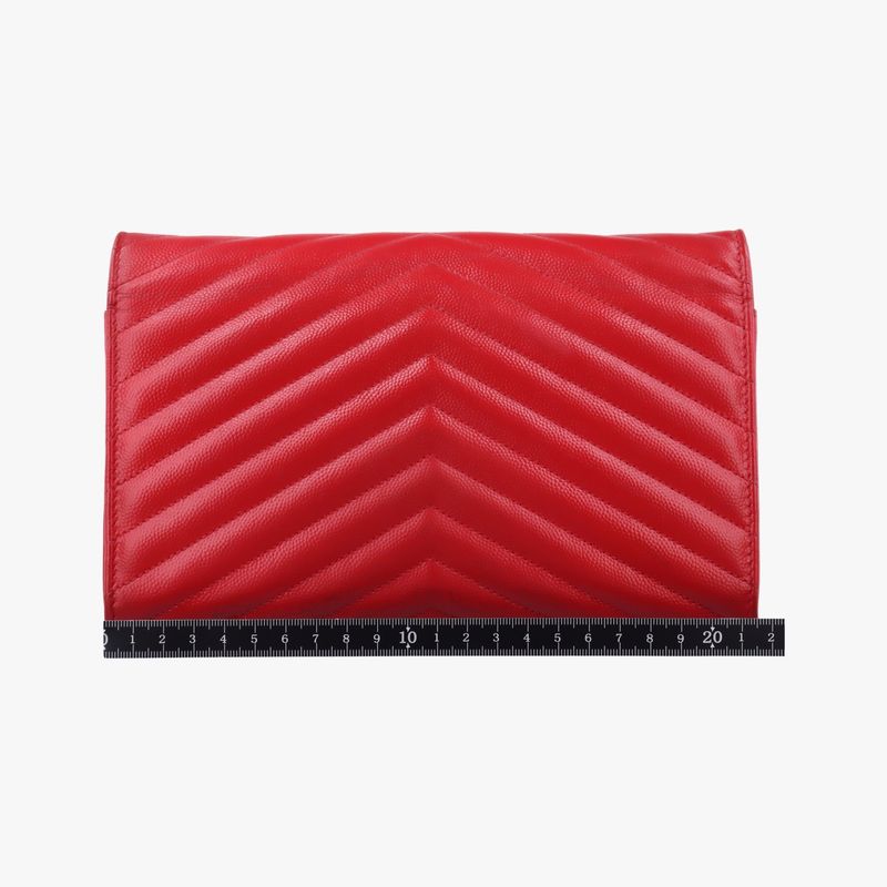 Yves Saint Laurentyves Saint Laurentmonogram Red Caviar Skin 377828 Gue377828041