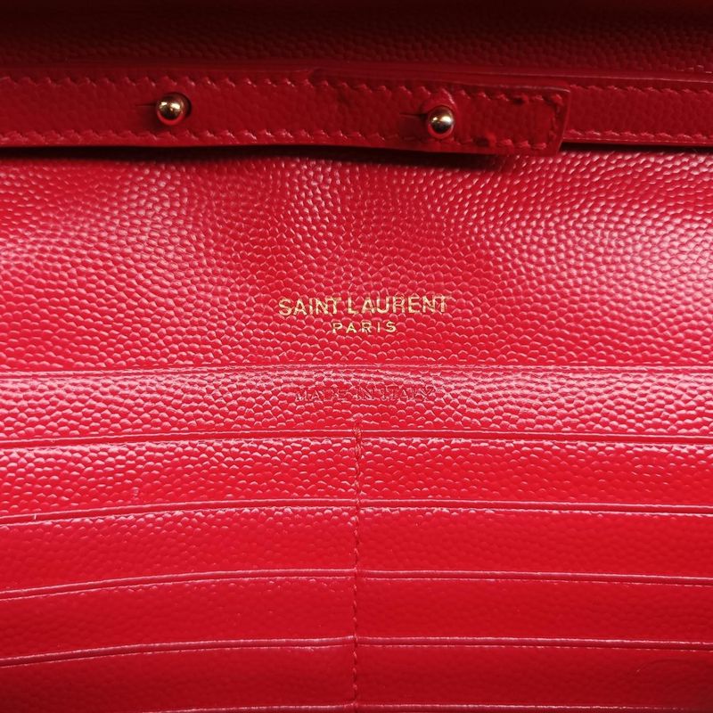 Yves Saint Laurentyves Saint Laurentmonogram Red Caviar Skin 377828 Gue377828041