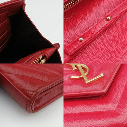 Yves Saint Laurentyves Saint Laurentmonogram Red Caviar Skin 377828 Gue377828041