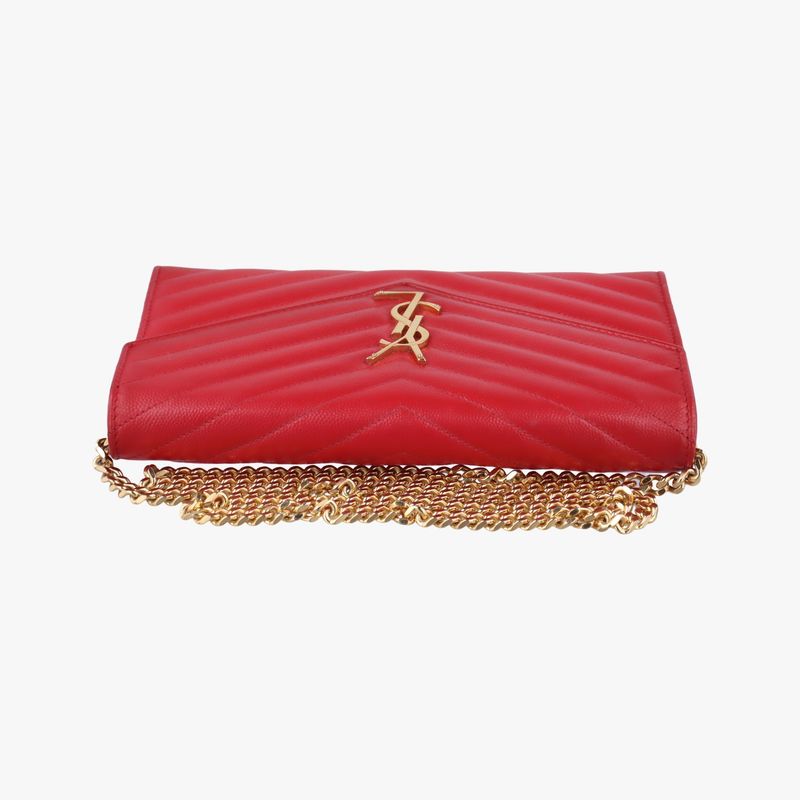 Yves Saint Laurentyves Saint Laurentmonogram Red Caviar Skin 377828 Gue377828041