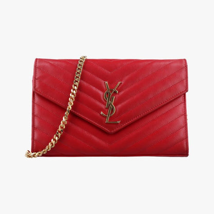 Yves Saint Laurentyves Saint Laurentmonogram Red Caviar Skin 377828 Gue377828041