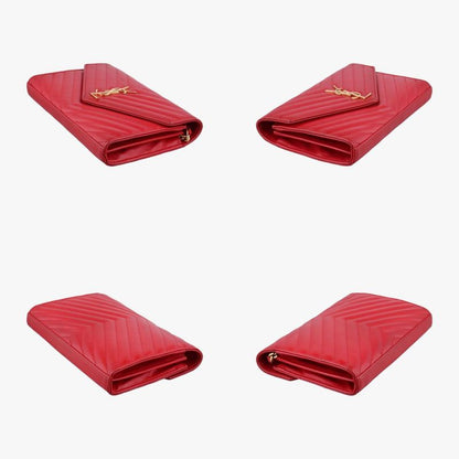 Yves Saint Laurentyves Saint Laurentmonogram Red Caviar Skin 377828 Gue377828041