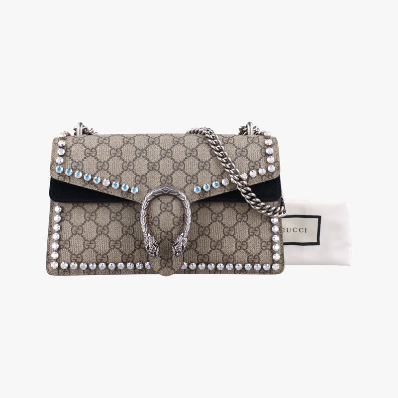 Gucci Dionysus Beige And Black PVC Coated Canvas And Suede 400249 B023458292
