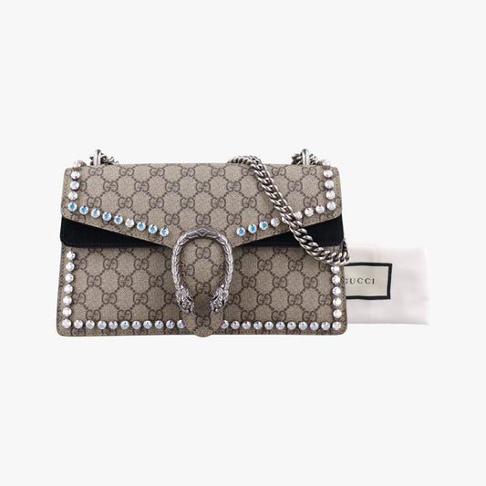 Gucci Dionysus Beige And Black PVC Coated Canvas And Suede 400249 B023458292