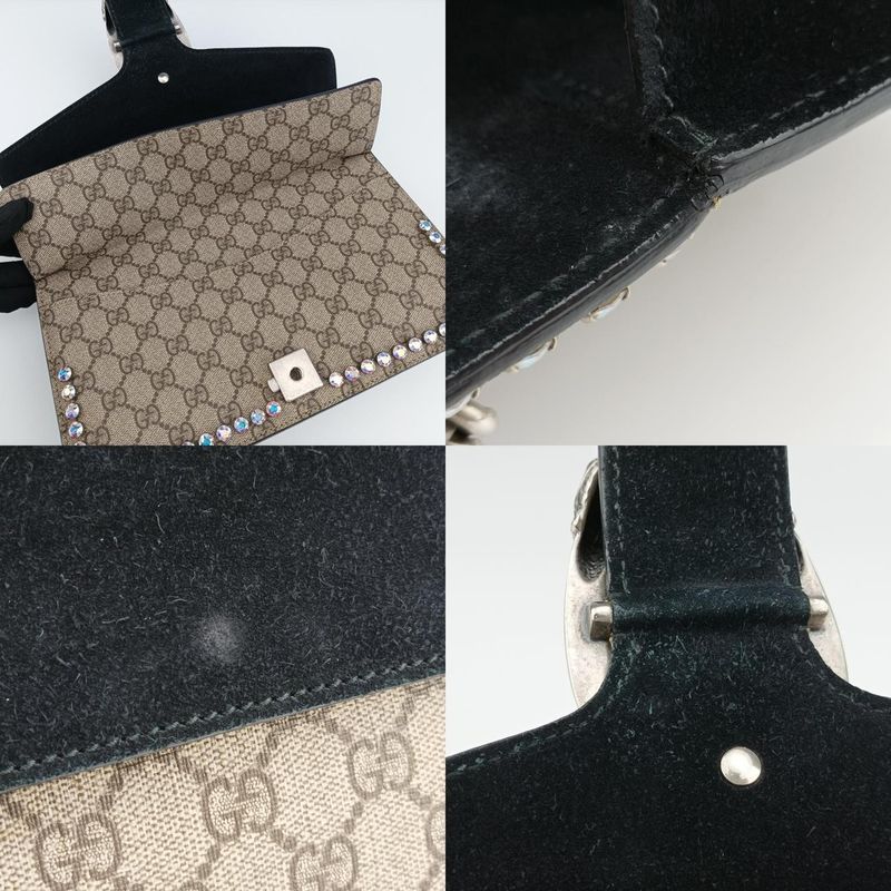 Gucci Dionysus Beige And Black PVC Coated Canvas And Suede 400249 B023458292