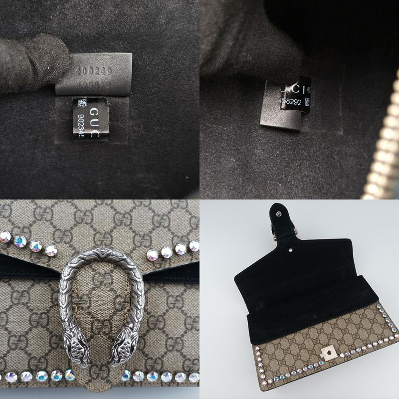 Gucci Dionysus Beige And Black PVC Coated Canvas And Suede 400249 B023458292