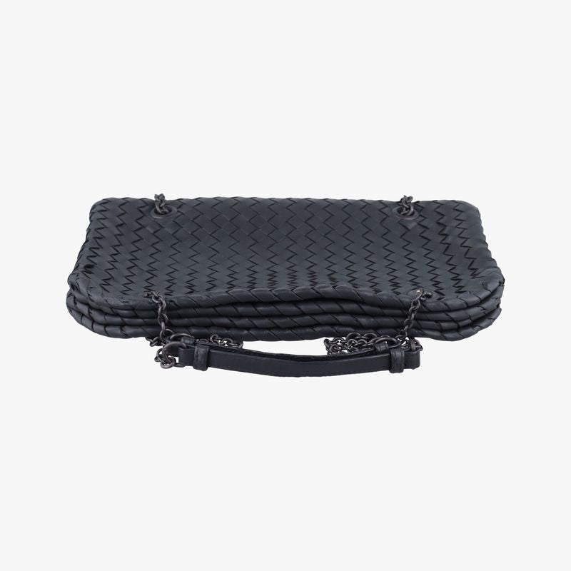 Bottega Veneta Duo Intrecciato Black Lambskin B03448063q