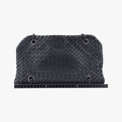 Bottega Veneta Duo Intrecciato Black Lambskin B03448063q