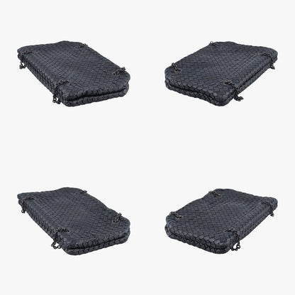 Bottega Veneta Duo Intrecciato Black Lambskin B03448063q