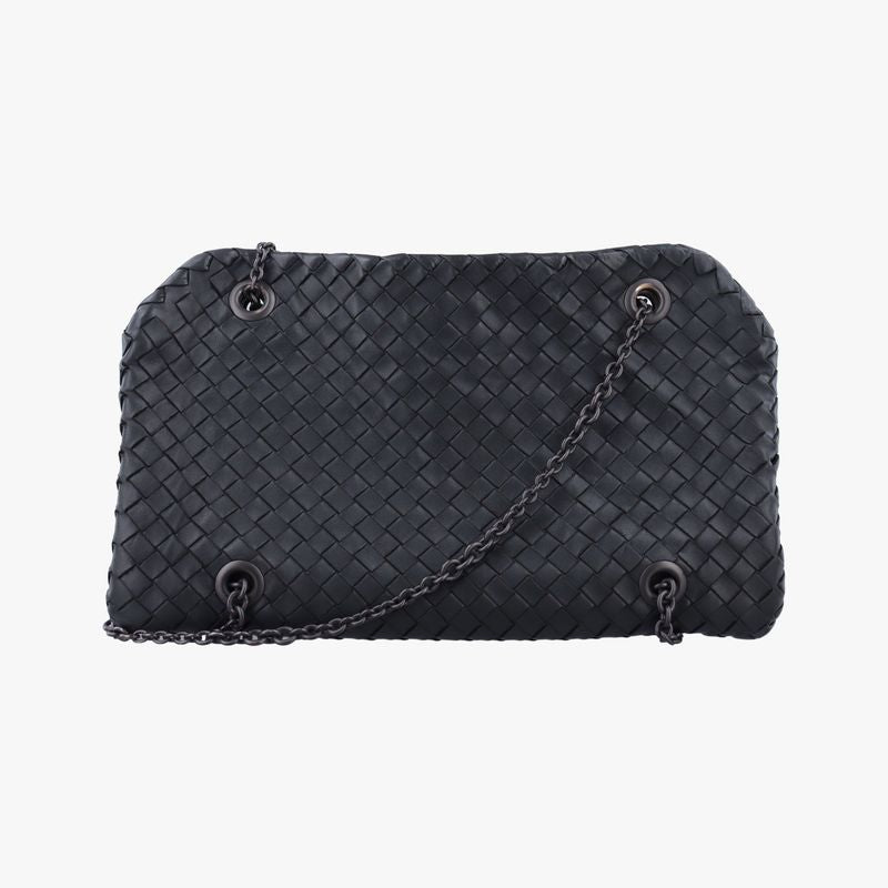 Bottega Veneta Duo Intrecciato Black Lambskin B03448063q