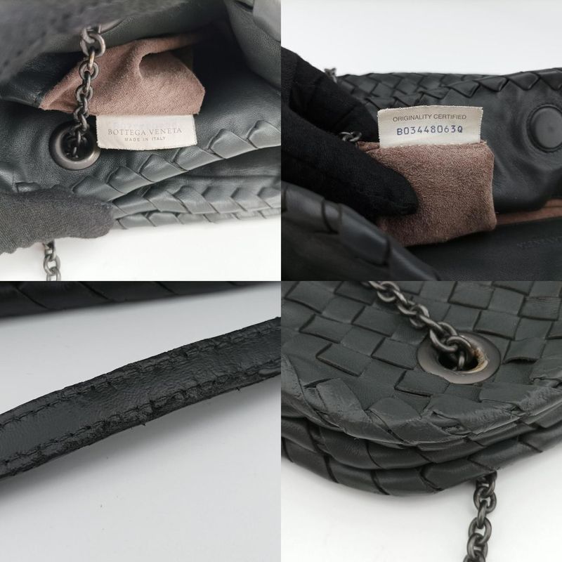 Bottega Veneta Duo Intrecciato Black Lambskin B03448063q