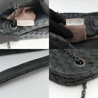 Bottega Veneta Duo Intrecciato Black Lambskin B03448063q