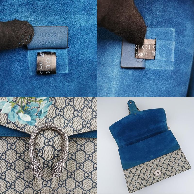 Gucci Dionysus Beige Blue And Multicolor PVC Coated Canvas 400235 I021329362