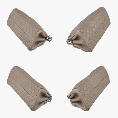 Chanel Mademoiselle Beau Ring Gold Leather A49854 14728456