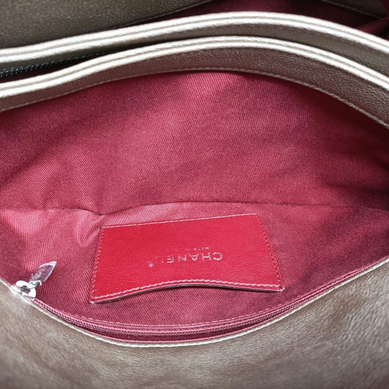 Chanel Mademoiselle Beau Ring Gold Leather A49854 14728456