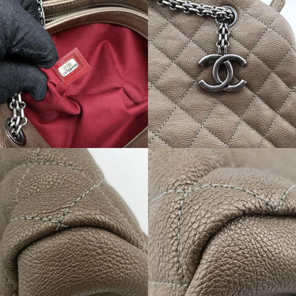 Chanel Mademoiselle Beau Ring Gold Leather A49854 14728456