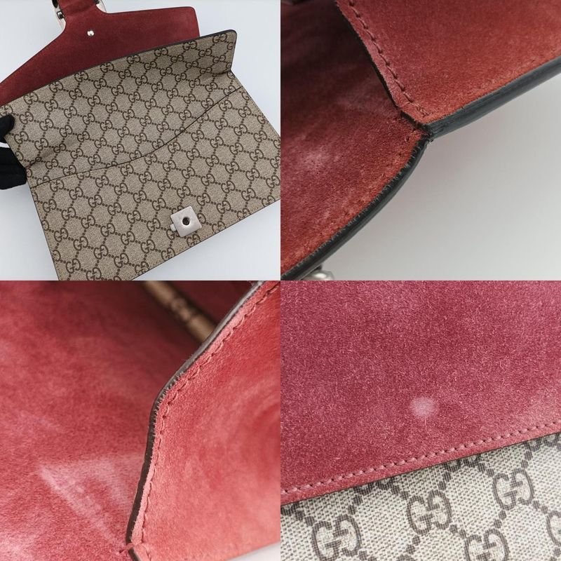 Gucci Dionysus Beige Red And Multicolor PVC Coated Canvas And Suede 400249