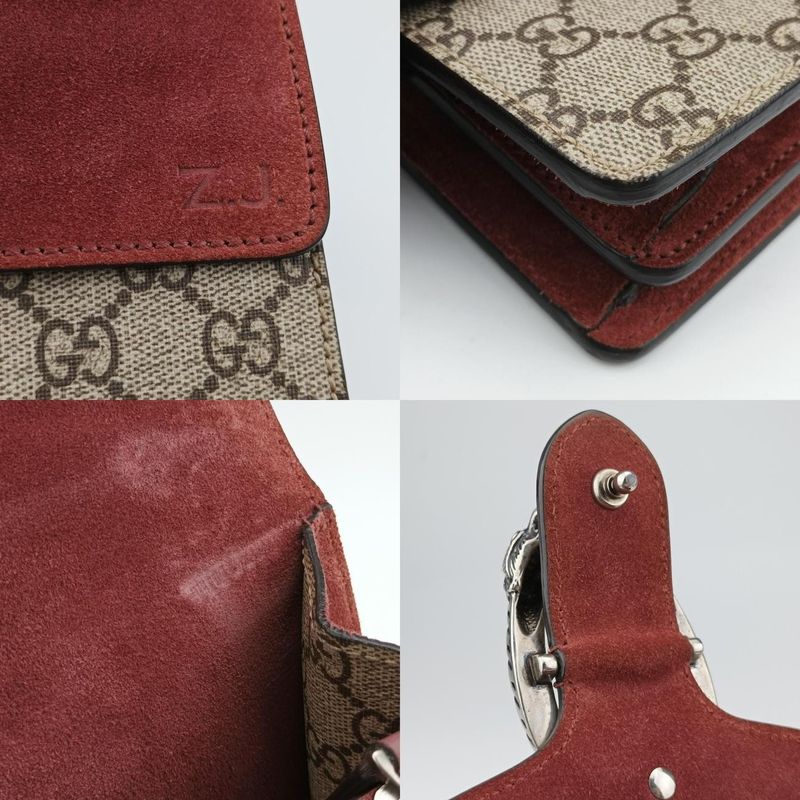 Gucci Dionysus Beige Red And Multicolor PVC Coated Canvas And Suede 400249