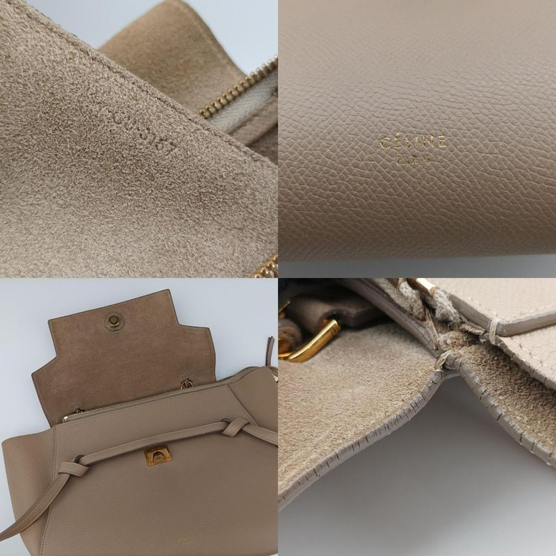 Celine Belt Bag Mini Beige Leather W-cu-3157
