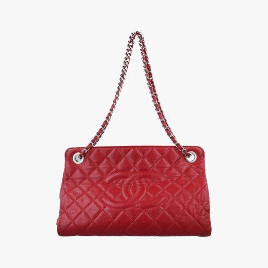 Chanelmatelasse Coco Mark GST Red Leather A65734 17470825