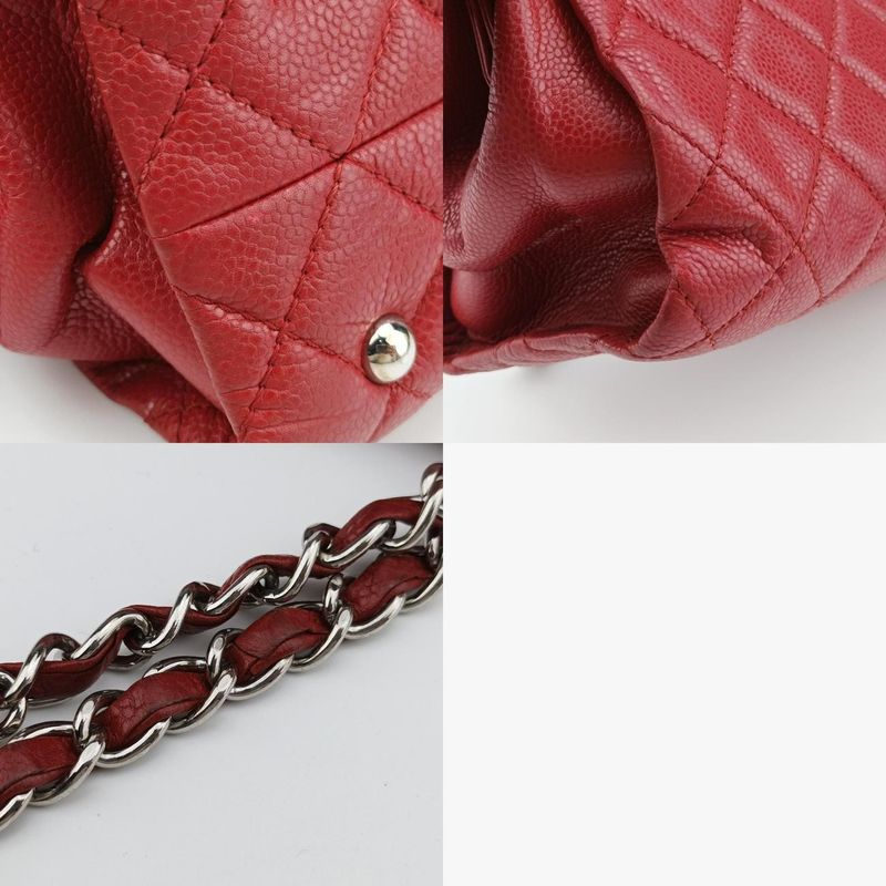 Chanelmatelasse Coco Mark GST Red Leather A65734 17470825