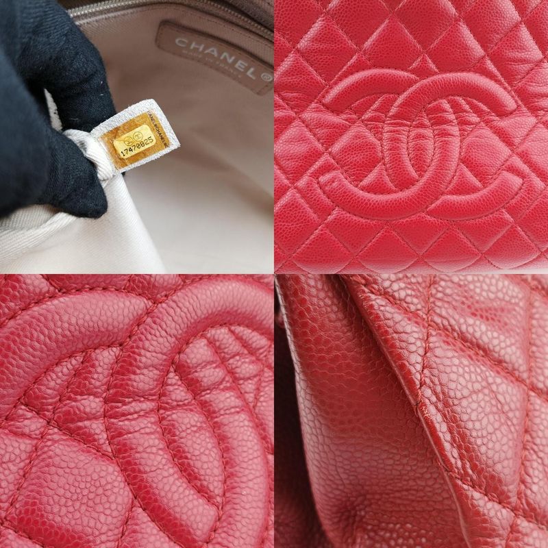 Chanelmatelasse Coco Mark GST Red Leather A65734 17470825