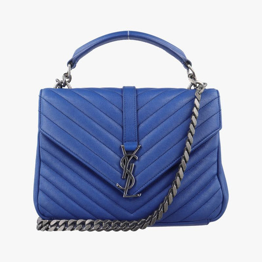 Yves Saint Laurentyves Saint Laurent College Blue Leather 392737 Cld3927370915