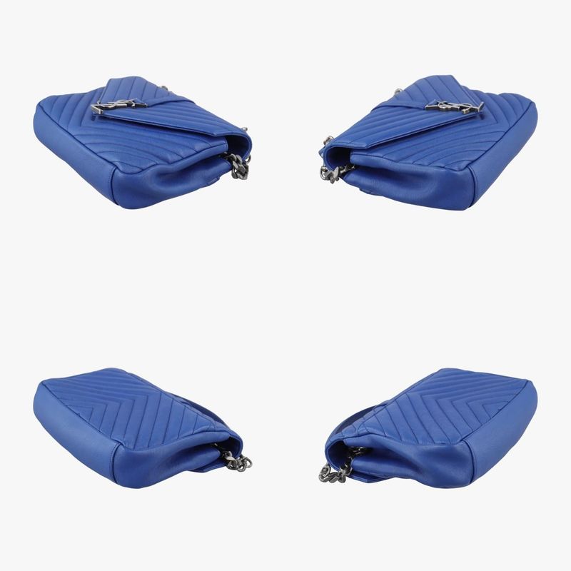 Yves Saint Laurentyves Saint Laurent College Blue Leather 392737 Cld3927370915