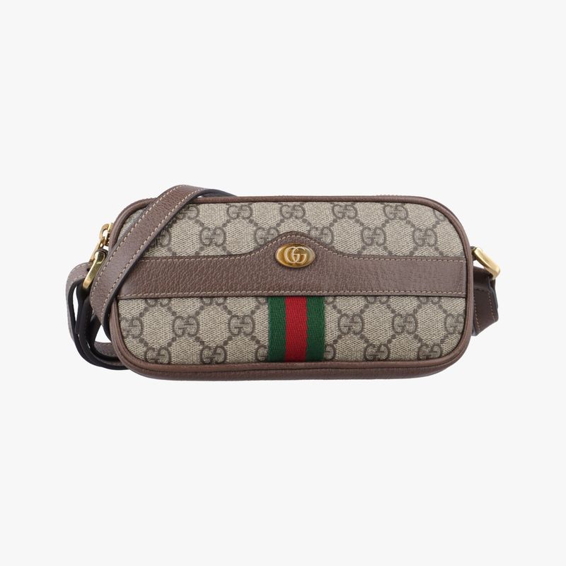 Gucci Ophidia Brown X Green X Red PVC Coated Canvas X Leather 598664