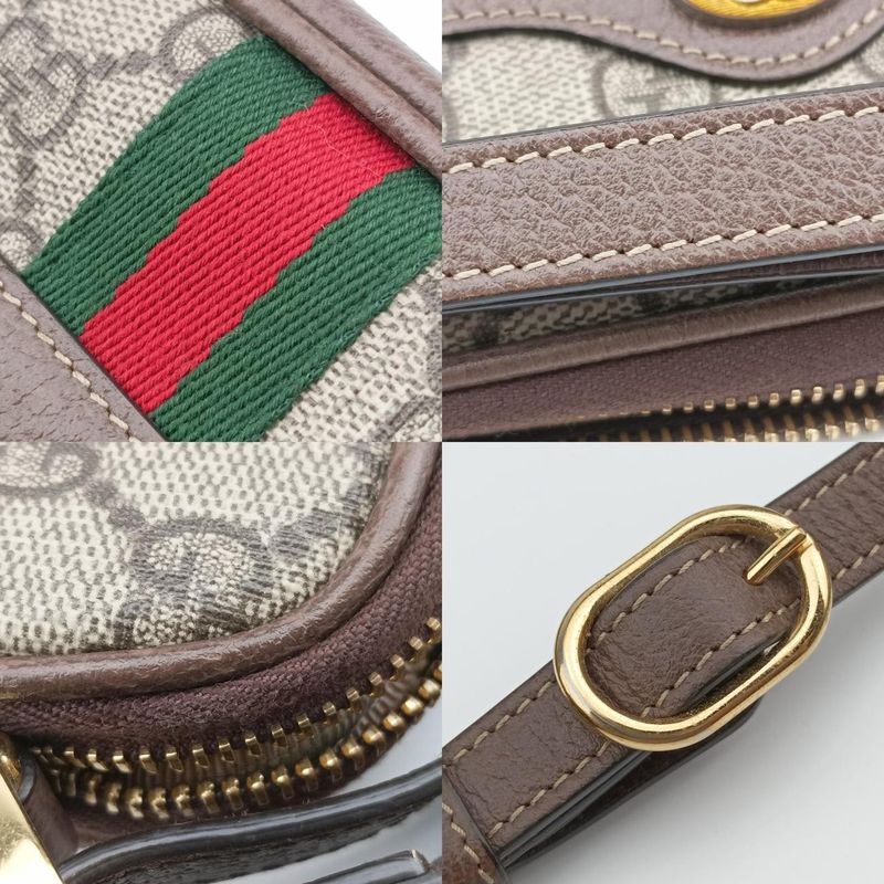 Gucci Ophidia Brown X Green X Red PVC Coated Canvas X Leather 598664