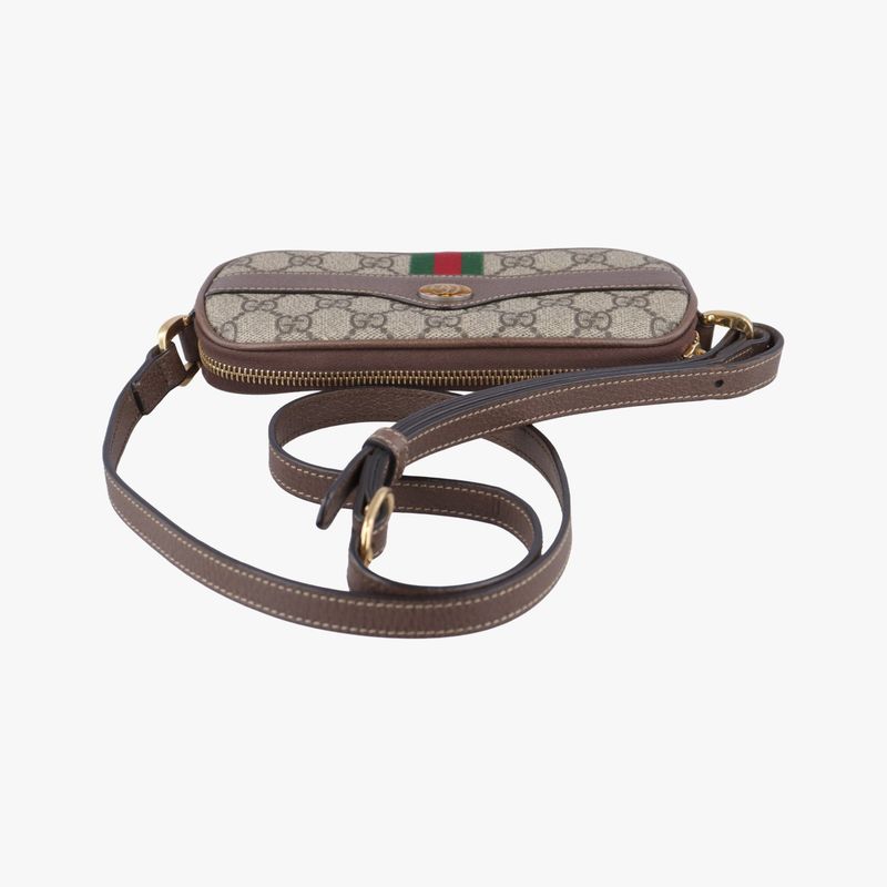 Gucci Ophidia Brown X Green X Red PVC Coated Canvas X Leather 598664