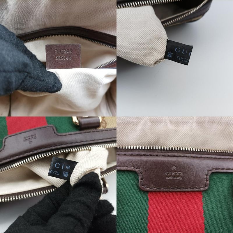 Guccisherry Line Beige X Green X Red PVC Coated Canvas 247205 F012290725
